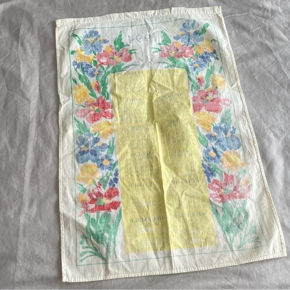 1994 Vintage 90s Floral Cloth Calendar - Picture 11 of 11